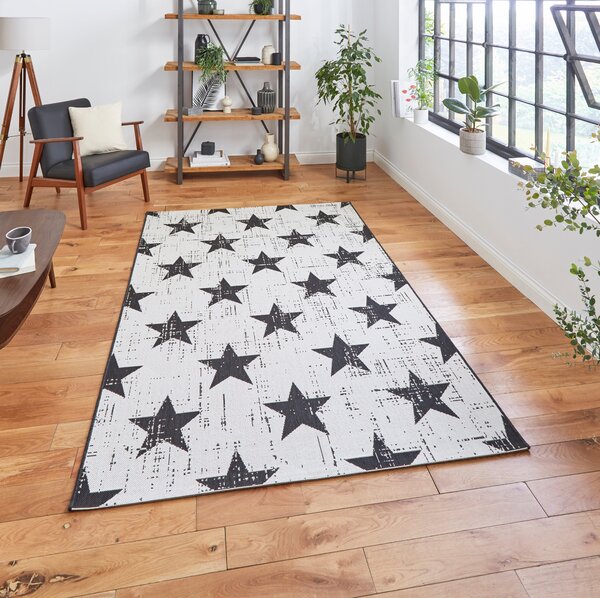 Santa Monica 48648 Rug White Black