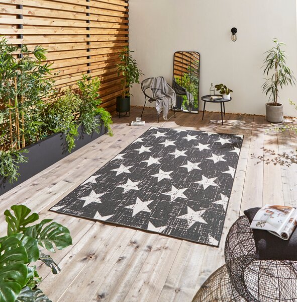 Santa Monica 48648 Rug Black White