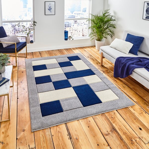 Matrix MT04 80cm x 150cm Rug Grey Navy