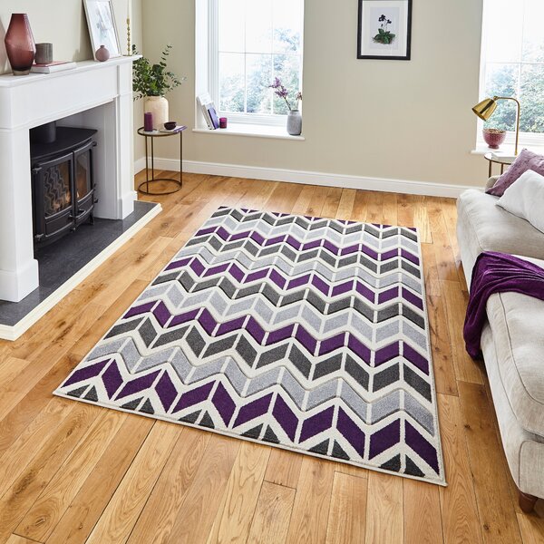 Matrix MT24 Rug Grey Purple