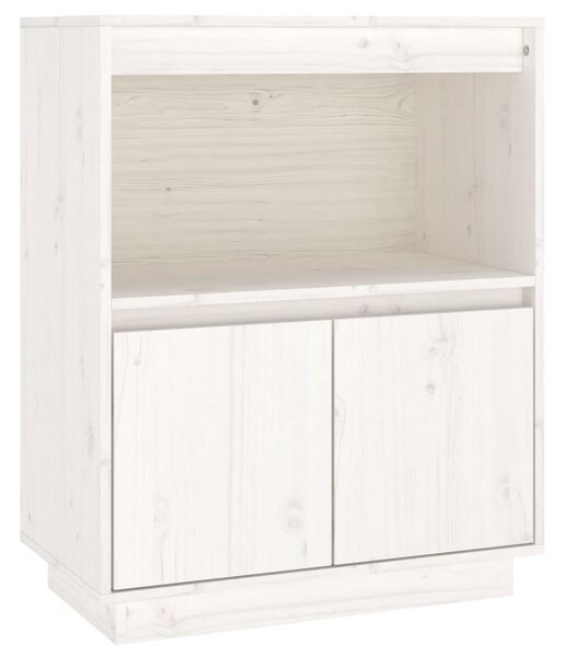 Sideboard White 60x34x75 cm Solid Wood Pine