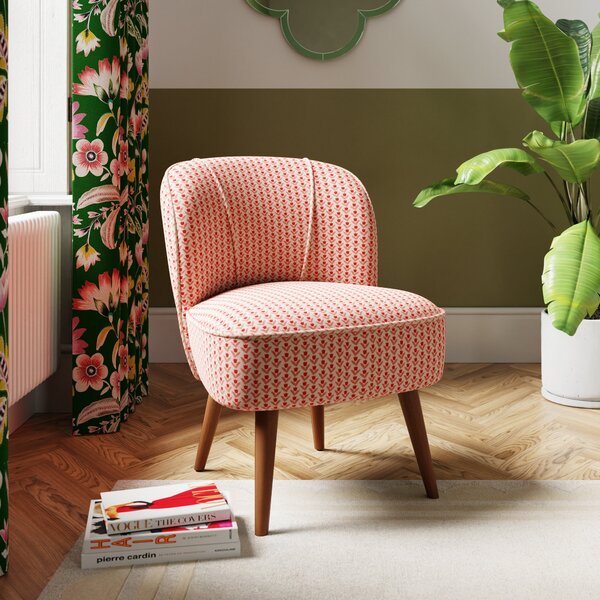 Elsie Tulip Print Cocktail Chair Tulip Print Pink