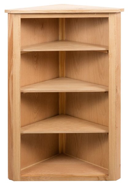 Corner Shelf 59x36x100 cm Solid Oak Wood