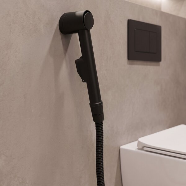 Washbasin faucet with bidetta Rea Lungo Black