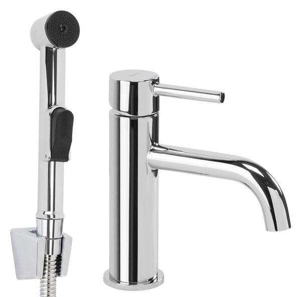 Washbasin faucet with bidetta Rea Lungo Chrome