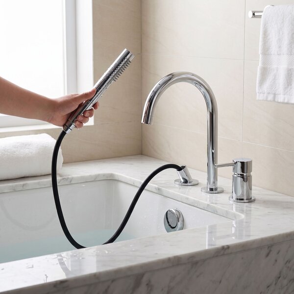 3-Hole Bathtub Faucet Rea Lungo Chrome