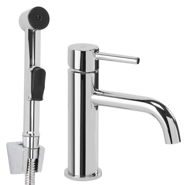Washbasin faucet with bidetta Rea Lungo Chrome