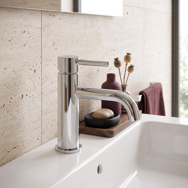 Washbasin faucet with bidetta Rea Lungo Chrome