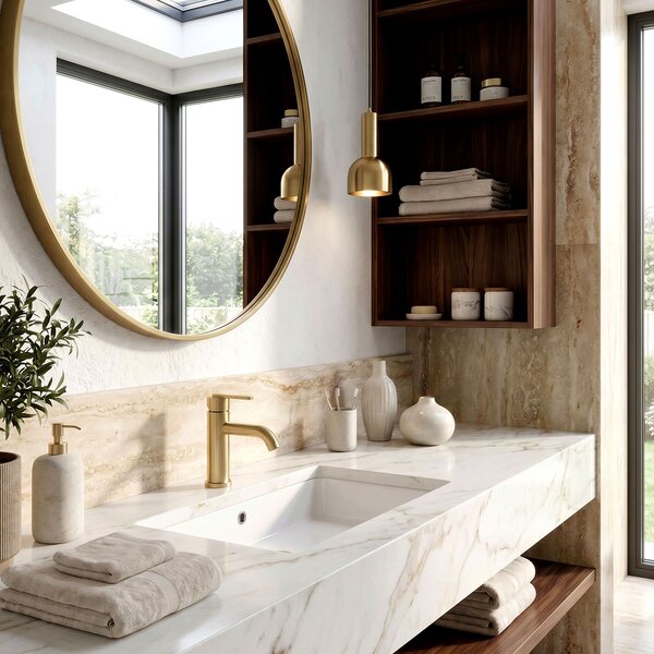 Bathroom faucet Rea Ontario Brush Gold