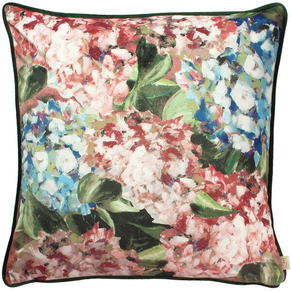 Evans Lichfield Printed Floral Cushions Green/Pink/Blue