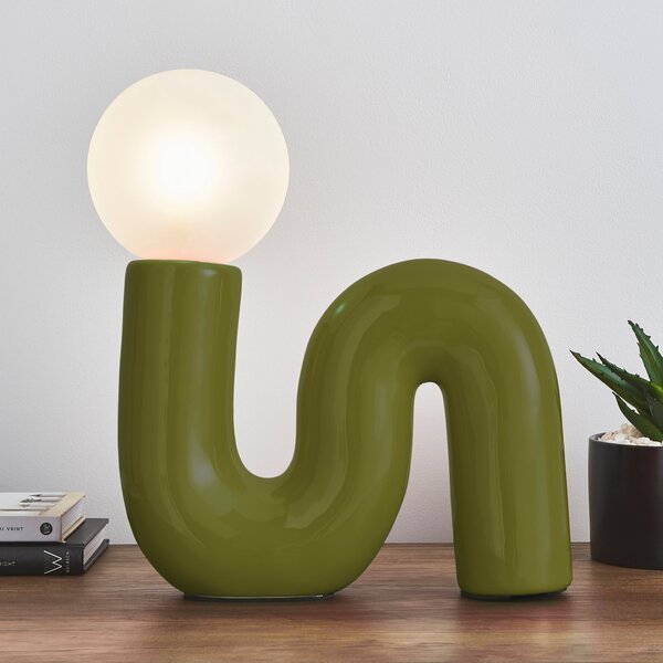 Elements Viggo Table Lamp Green