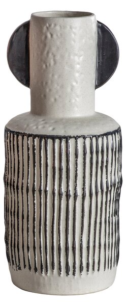 Throwley Vase Large Black and white