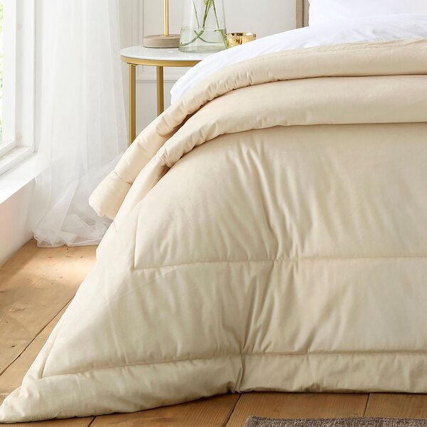 Appletree Harlan Velvet Touch 235cm x 235cm Bedspread Set Cream