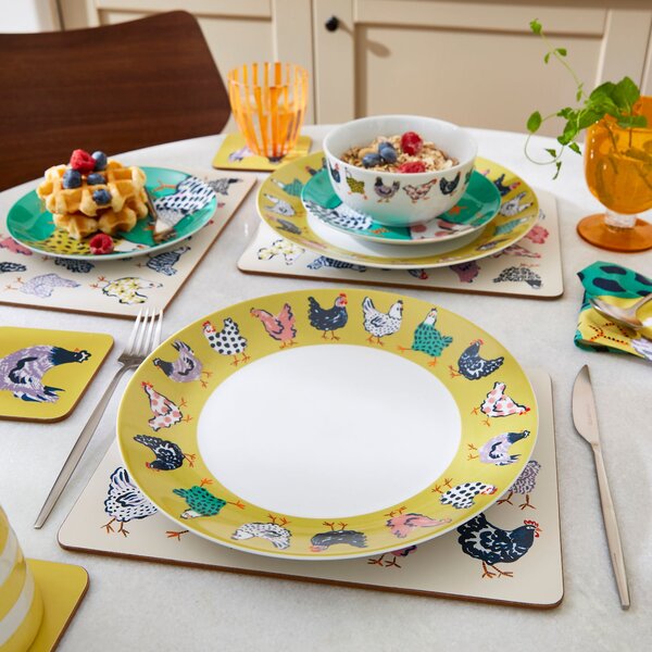 Ulster Weavers Chick Chicken Porcelain Dinner Plate Yellow