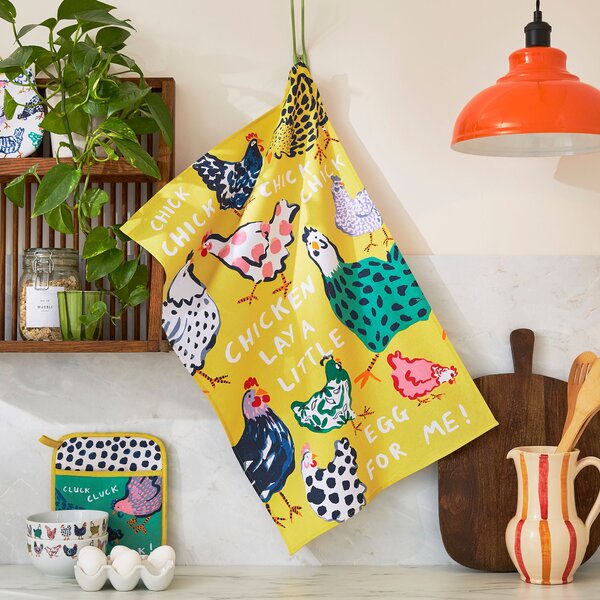 Ulster Weavers Chick Chicken Cotton Tea Towel Yellow