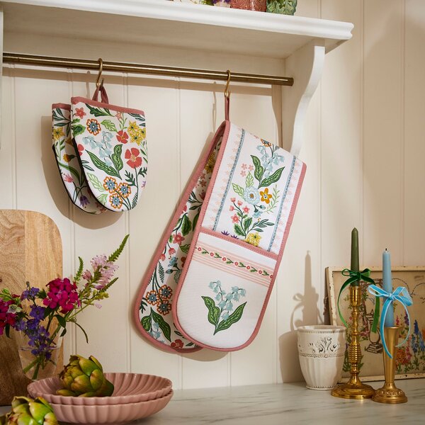 Ulster Weavers Petals and Prose Double Oven Glove Pink