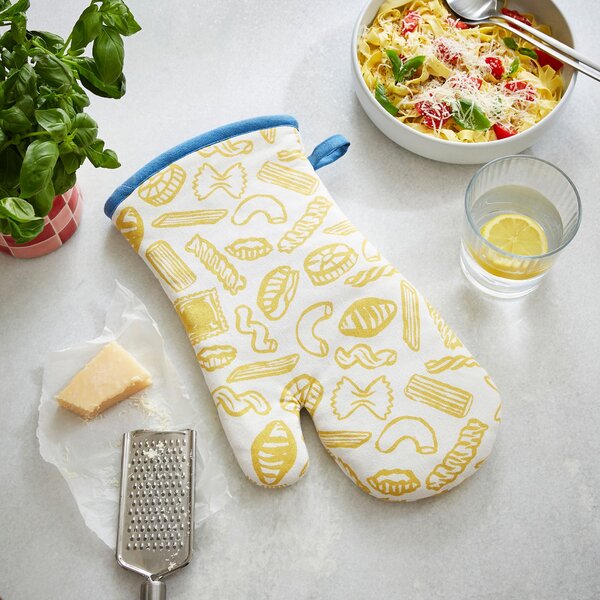 Ulster Weavers Pasta Lovers Club Thermal Gauntlet Oven Glove Yellow