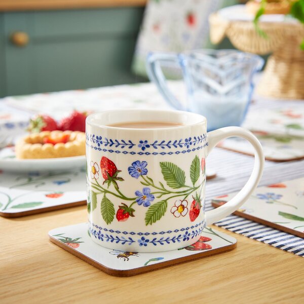 Ulster Weavers Strawberry Patch Bone China Mug Green