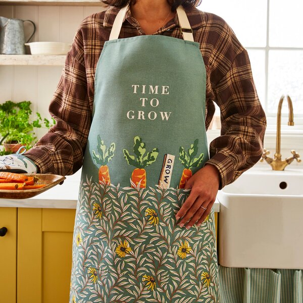 Ulster Weavers Time to Grow Cotton Apron Green