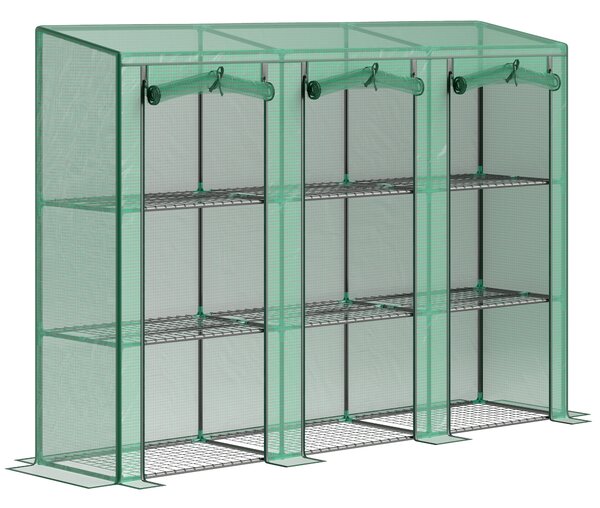 Outsunny 46 x 215cm Nine-Shelf Greenhouse