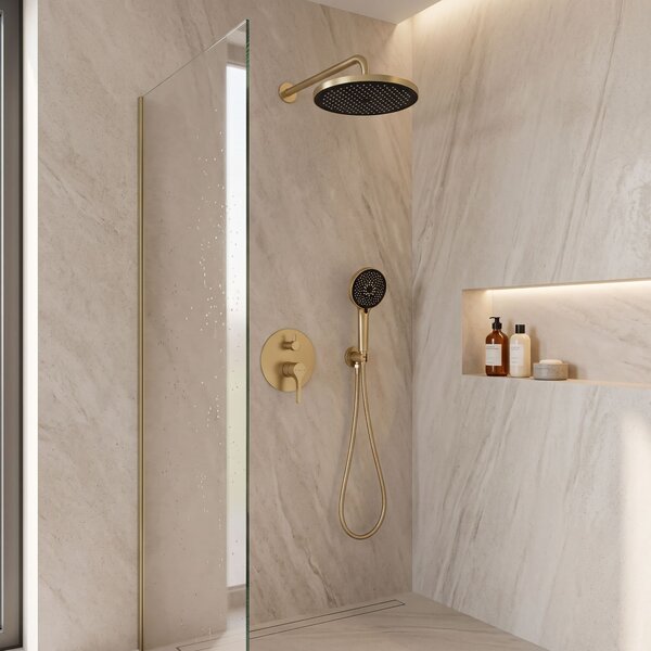 Shower system Rea Maxim Brush Gold + BOX