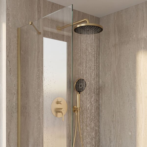 Shower system Rea Maxim Brush Gold + BOX