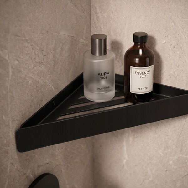 Bathroom shelf SF07 black matt