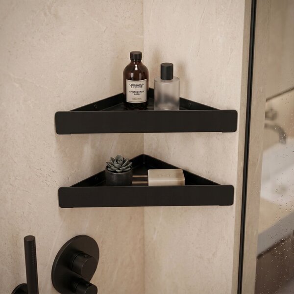 Bathroom shelf SF07 black matt