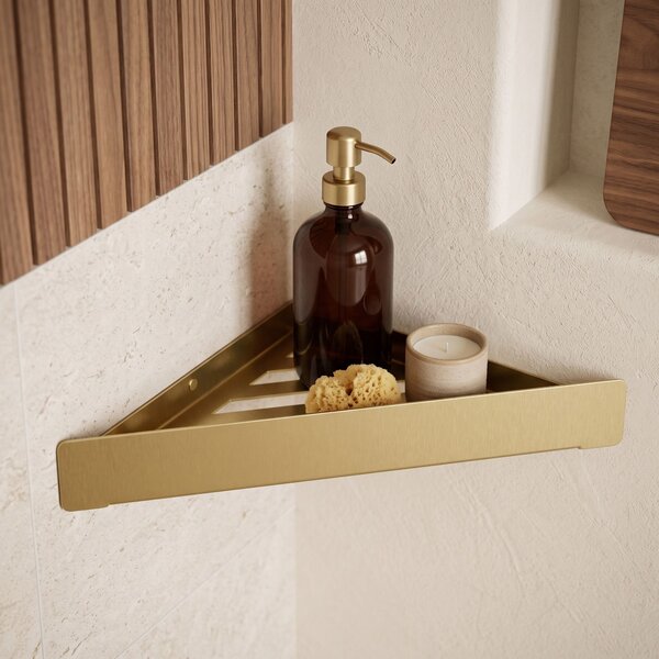 Bathroom shelf SF07 gold brush