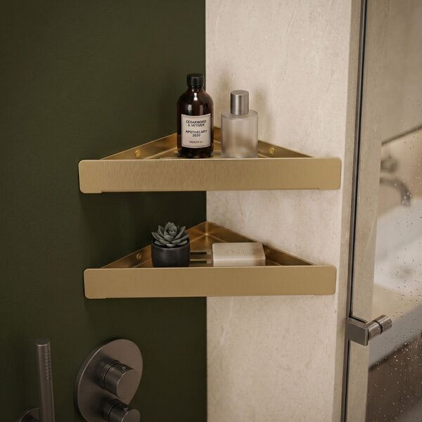 Bathroom shelf SF07 gold brush
