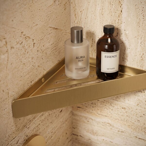 Bathroom shelf SF07 gold brush