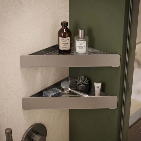 Bathroom shelf SF07 steel brush