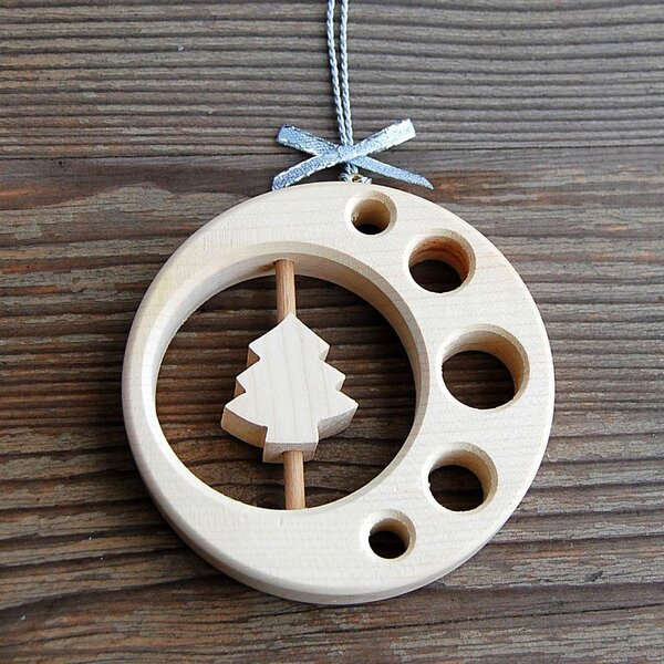 Wooden Spinning Tree Ornament