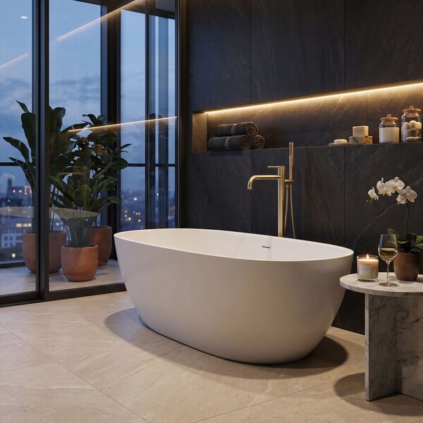 Free-standing faucet Rea Venti Brush Gold