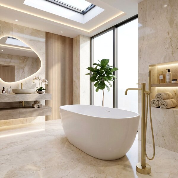 Free-standing faucet Rea Venti Brush Gold