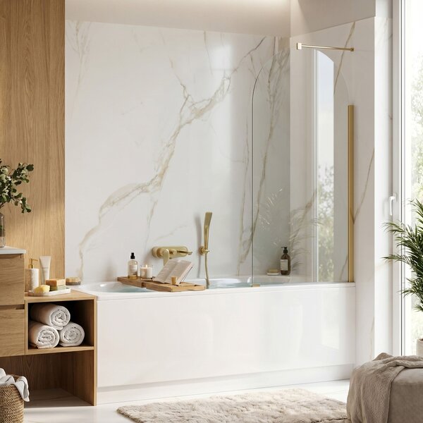 Bathtub screen Rea Travis Gold Brush 80