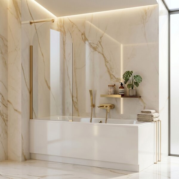 Bathtub screen Rea Travis Gold Brush 80
