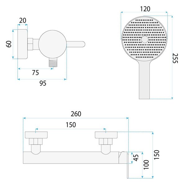 Bathtub faucet REA Ontario Side Brush Gold