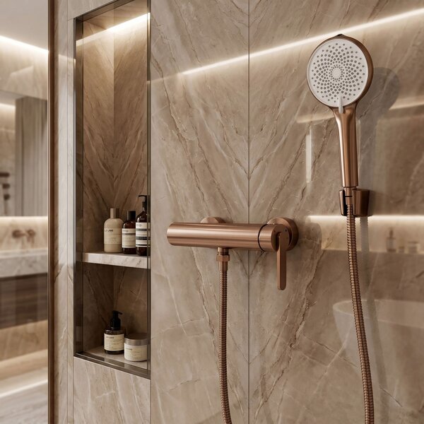 Bathtub faucet REA Ontario Side Brush Copper