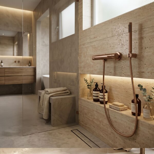 Bathtub faucet REA Venti Brush Copper