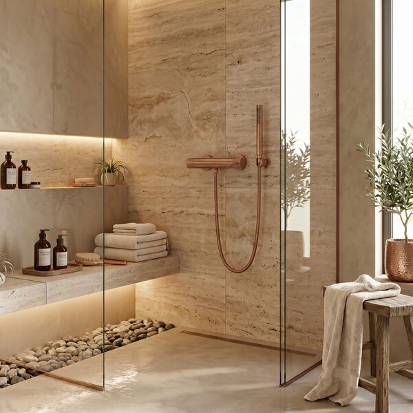 Bathtub faucet REA Venti Brush Copper