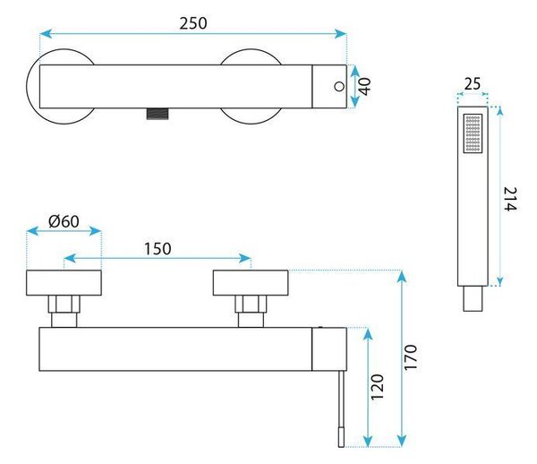 Bathtub faucet REA Venti Chrome