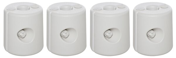 Outsunny Tent Weight Base, 4pcs Plastic Anchor Weights-White Aosom UK