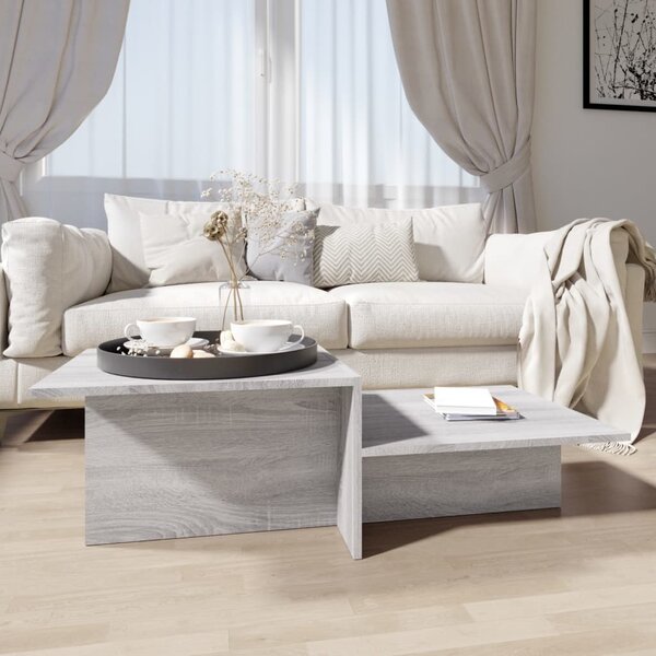 Coffee Table Grey Sonoma 111.5x50x33 cm Engineered Wood