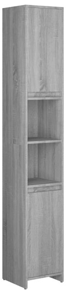 Bathroom Cabinet Grey Sonoma 30x30x183.5 cm Engineered Wood