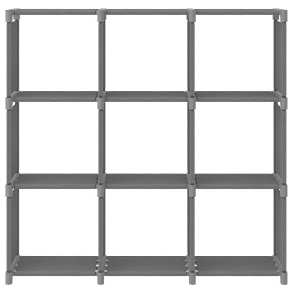 9-Cube Display Shelf Grey 103x30x107.5 cm Fabric