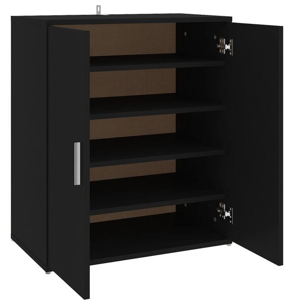 Shoe Cabinet Black 60x35x70 cm Engineered Wood