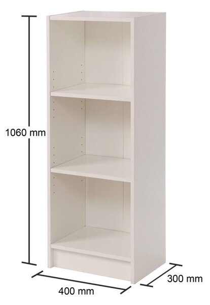 Enantial Medium Narrow Bookcase White