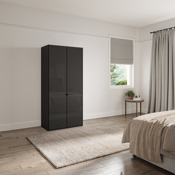 Kahla 1m 2 Door Wardrobe Graphite (Grey)