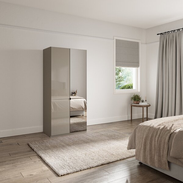 Kahla 1m 2 Door Wardrobe Pebble